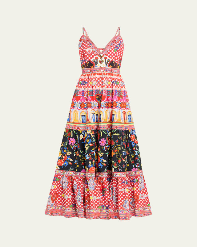 Folk Fabulous Tiered Bodice Maxi Dress